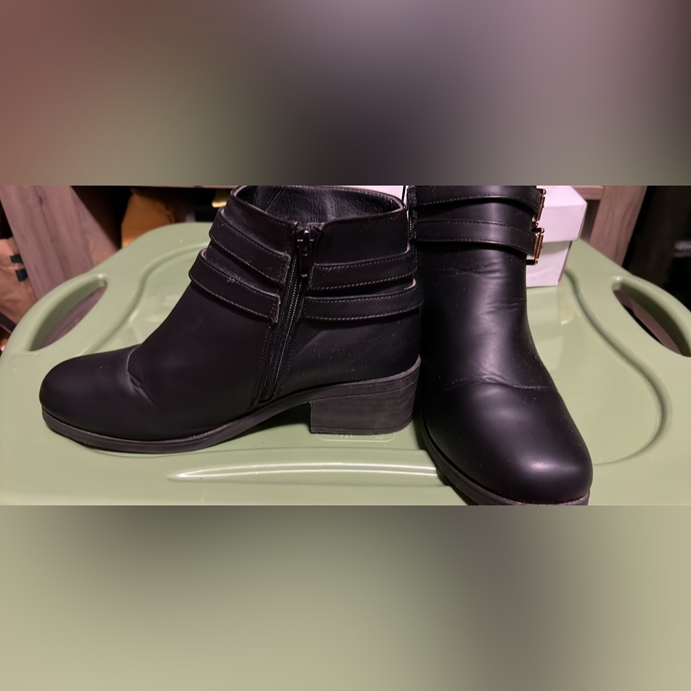 Black Faux Leather Chelsea Boot